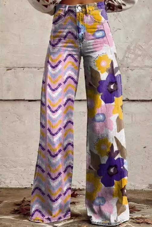 Norma - Pantaloni Chic în Stil Boho Vintage Pentru Un Uită-te Elegant și Unic
