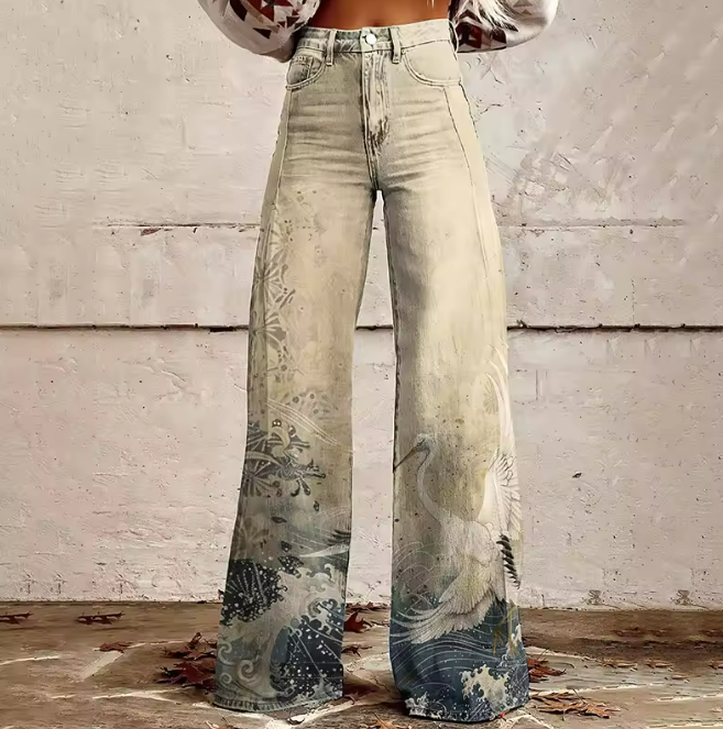 Holmes - Pantaloni Eleganți în Stil Boho Vintage Pentru Un Uită-te Trendy