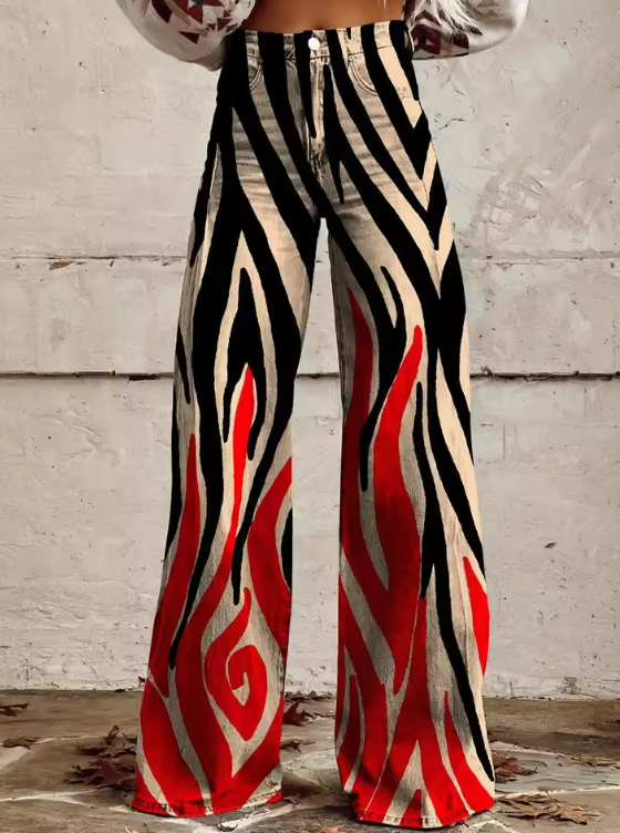 Mcclain - Pantaloni Eleganți în Stil Boho Vintage Pentru Un Uită-te Unic