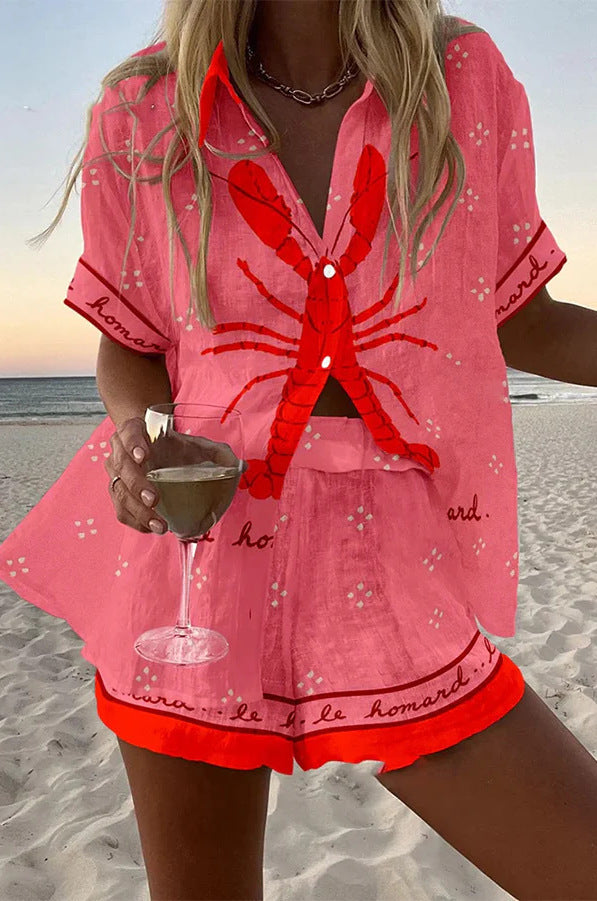 Pallina - Costum Scurt Din In Roz