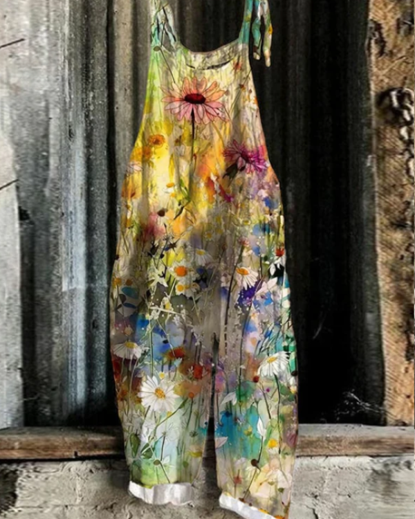 Adela - Salopetă Florală Vintage