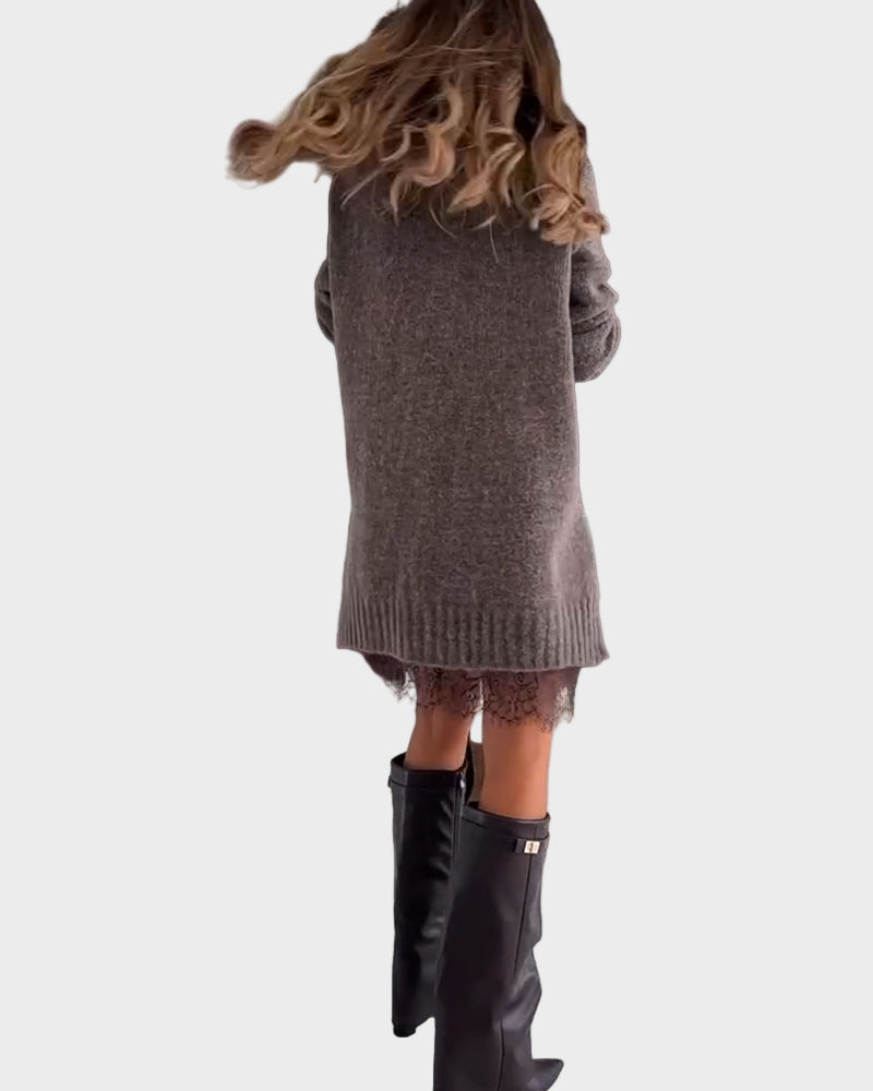 Yliane - Set Casual din Două Piese cu Guler înalt