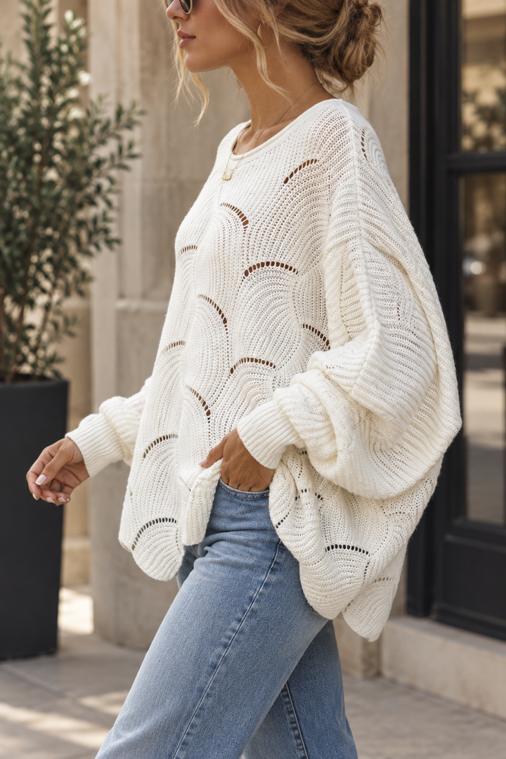 Zeyna - Pulover Din Tricot cu Mâneci Lungi
