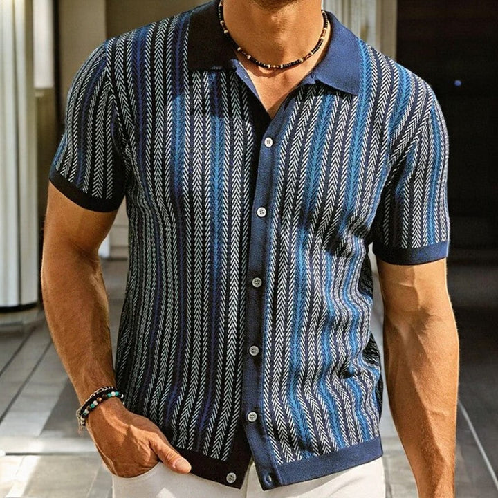Stark - Cămașă Elegantă Cu Mâneci Scurte și Nasturi