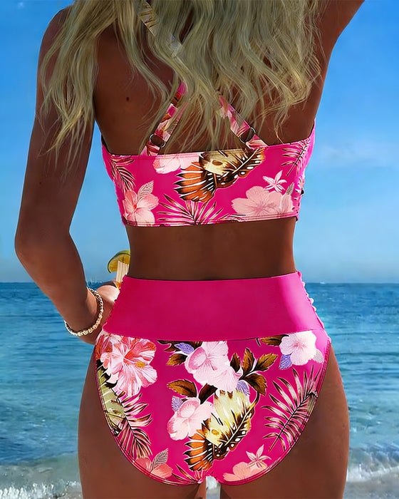 Killiane - Bikini Cu Imprimeu Floral Contrastant