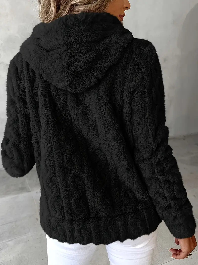 Ganka - Hanorac Cu Glugă și Fermoar Mâneci Lungi