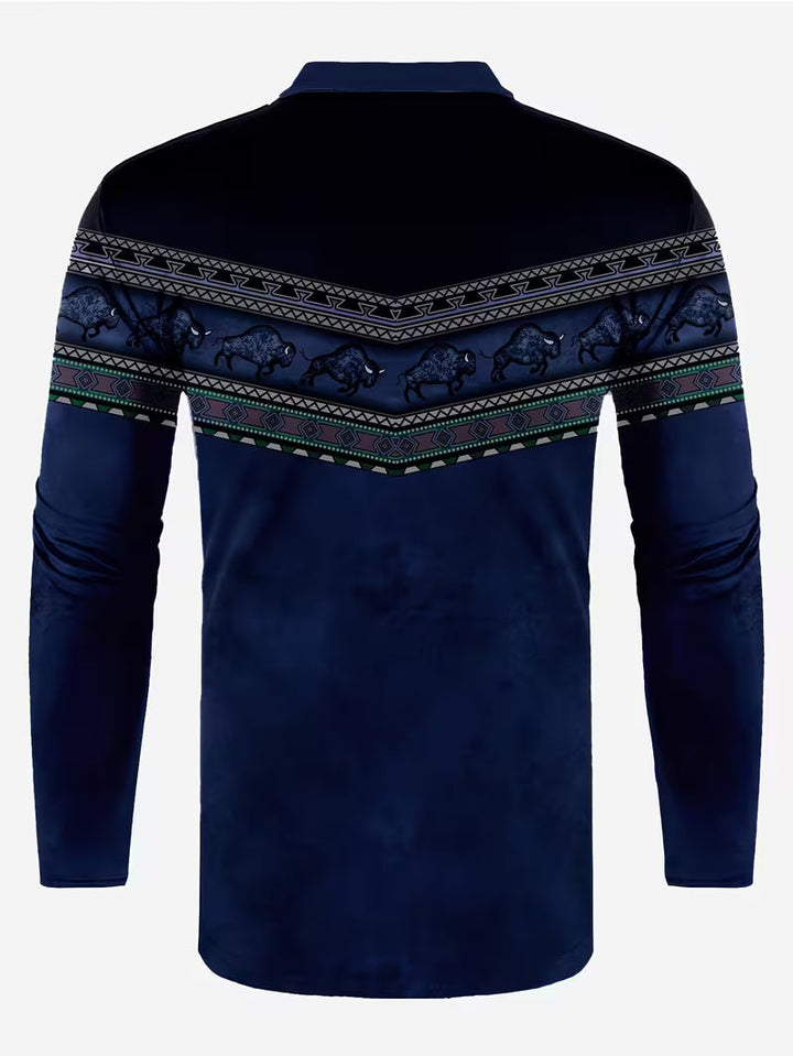 Tamas - Tricou Polo Casual Vintage Cu Imprimeu 3D Colorat