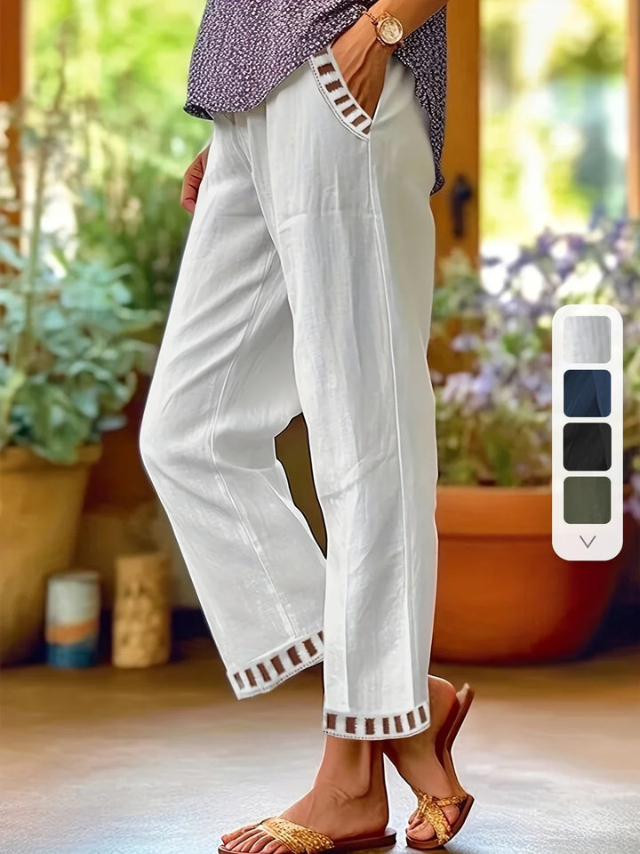 Tracey - Contrastul Trim Pantaloni Tăiați