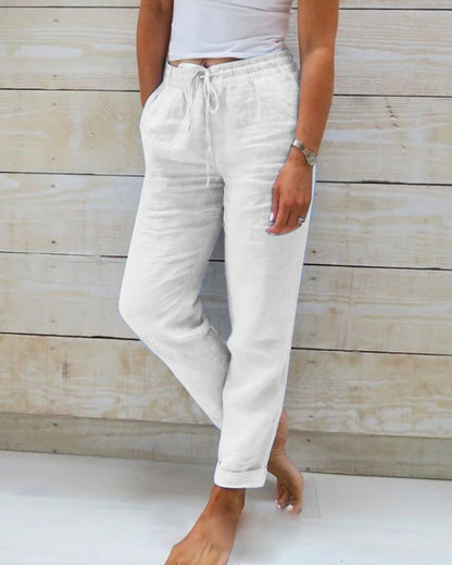Roberta  - Pantaloni Casual cu Snur