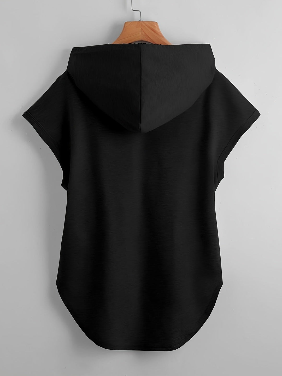 Matthias - Tricou Casual Cu Glugă și Tiv Asimetric