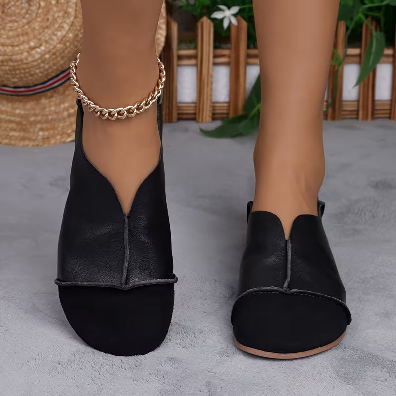 Bethan – Pantofi Fără Toc cu Vârf Pătrat Flexibili și Pliabili