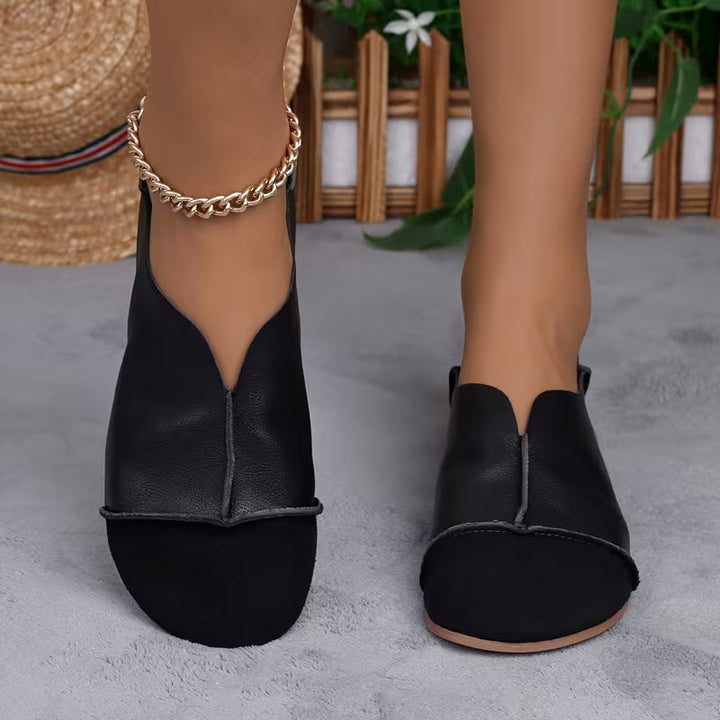 Bethan – Pantofi Fără Toc cu Vârf Pătrat Flexibili și Pliabili