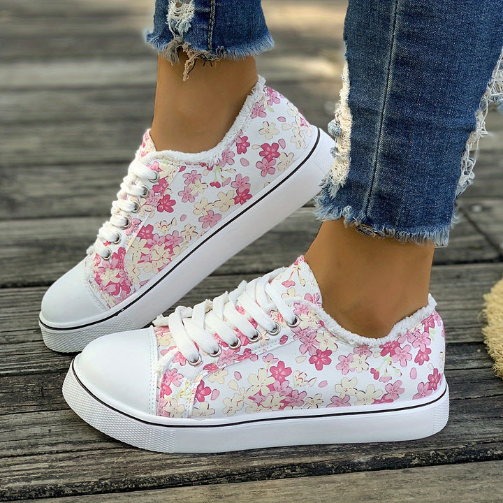 Bristy - Pantofi Cu Sireturi și Imprimeu Floral