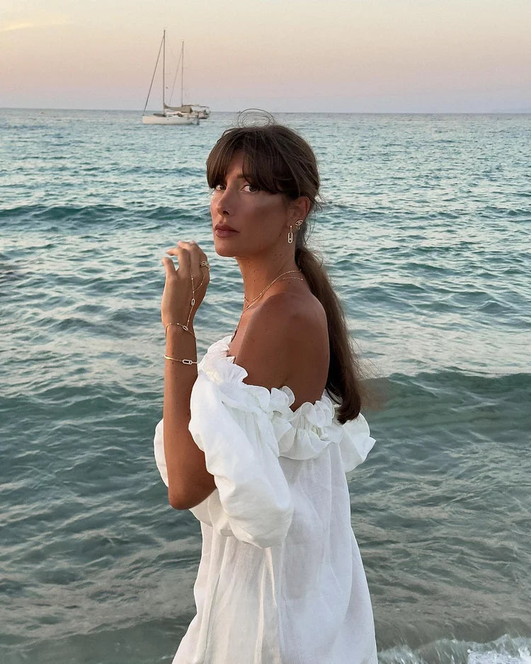 Francisca - Rochie Elegantă De Vară Fără Umăr
