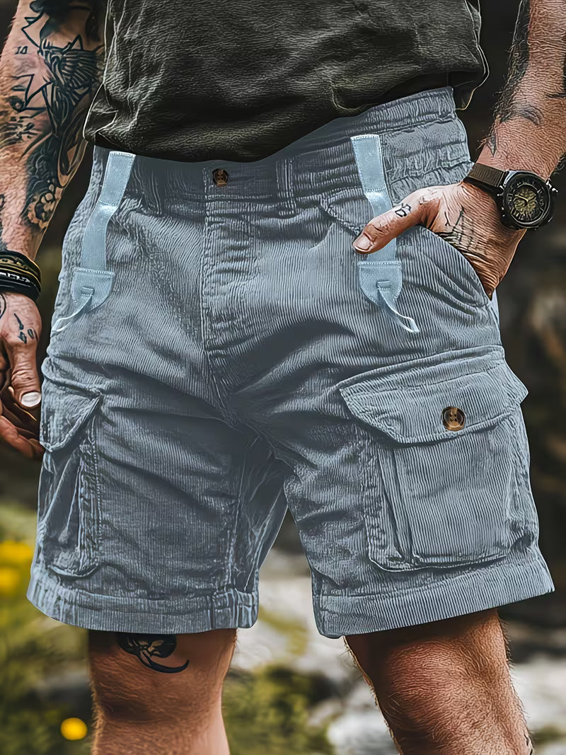 Jorit - Pantaloni Scurți Marfă Din Velur Cu Tesătură 3D