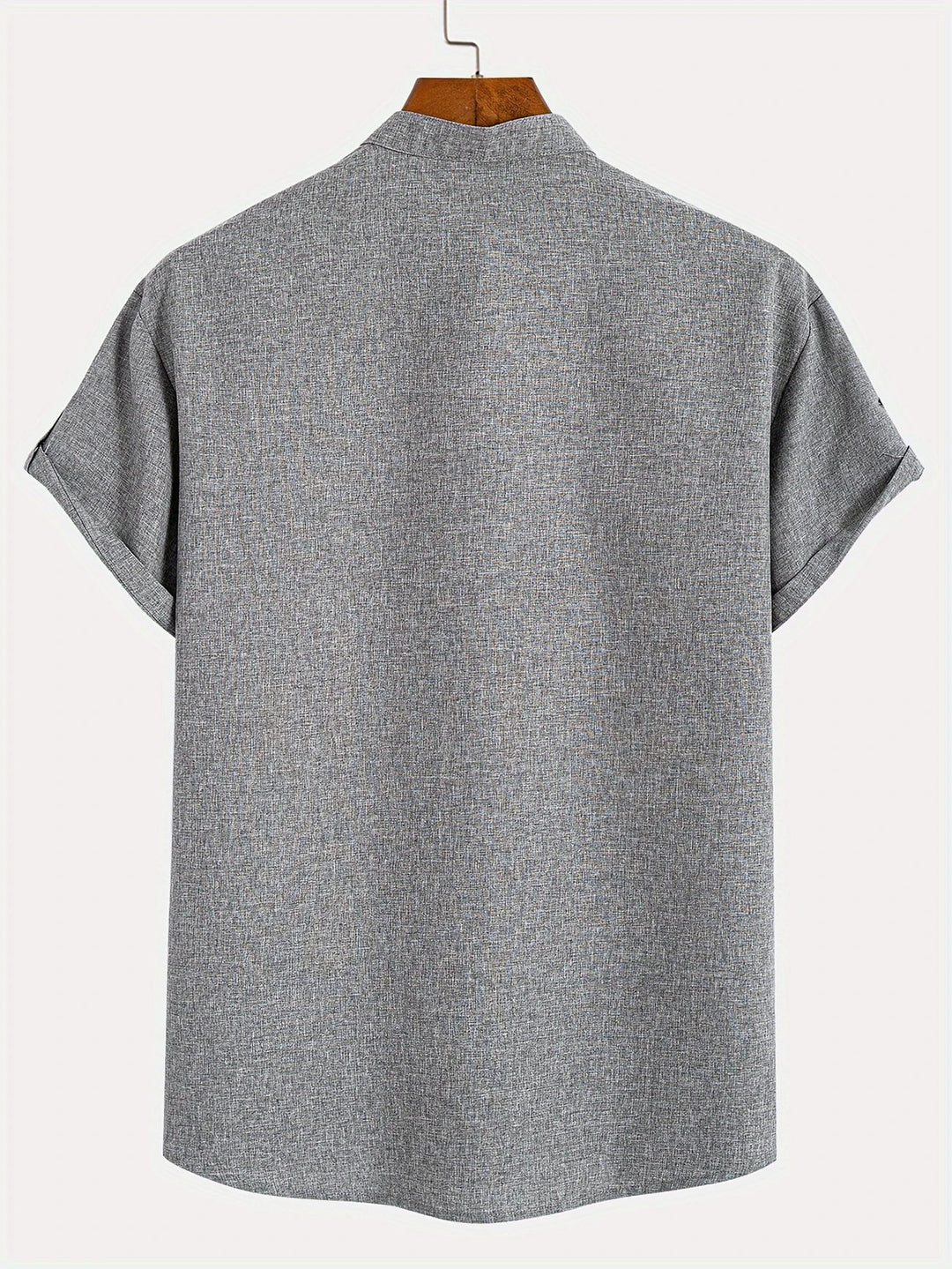 Elliott - Cămașă Elegantă Cu Mâneci Scurte și Guler înalt