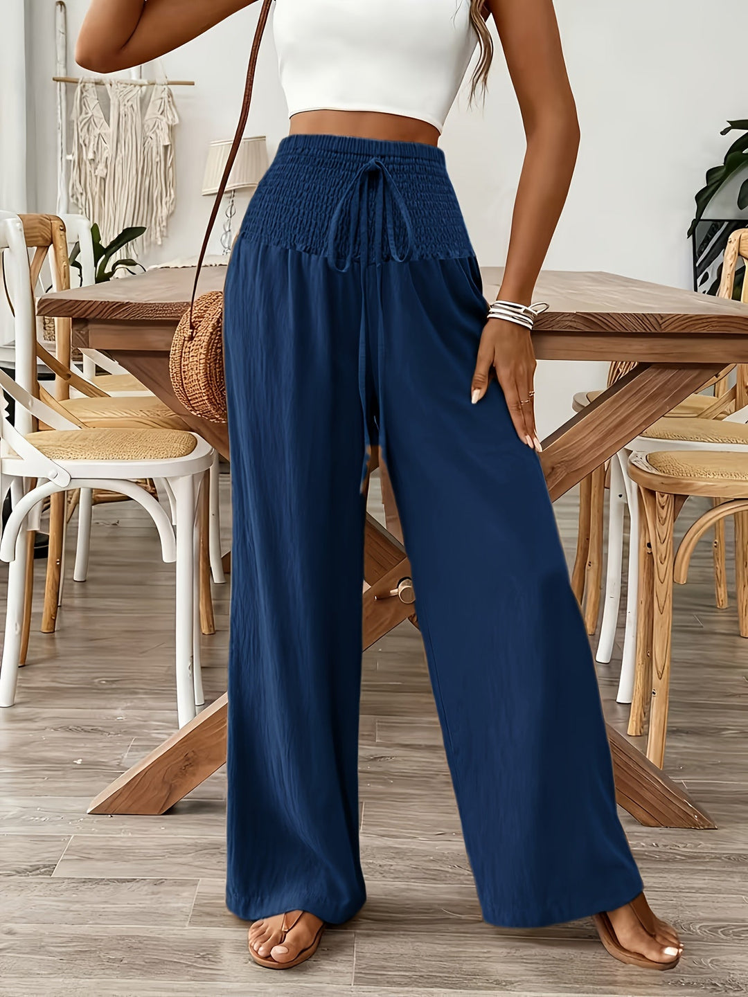 Rebeki - Pantaloni Lungi Din Bumbac Respirabil