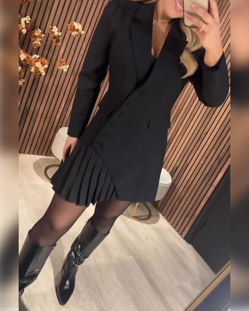 Nylani - Rochie cu Rever și Blazer