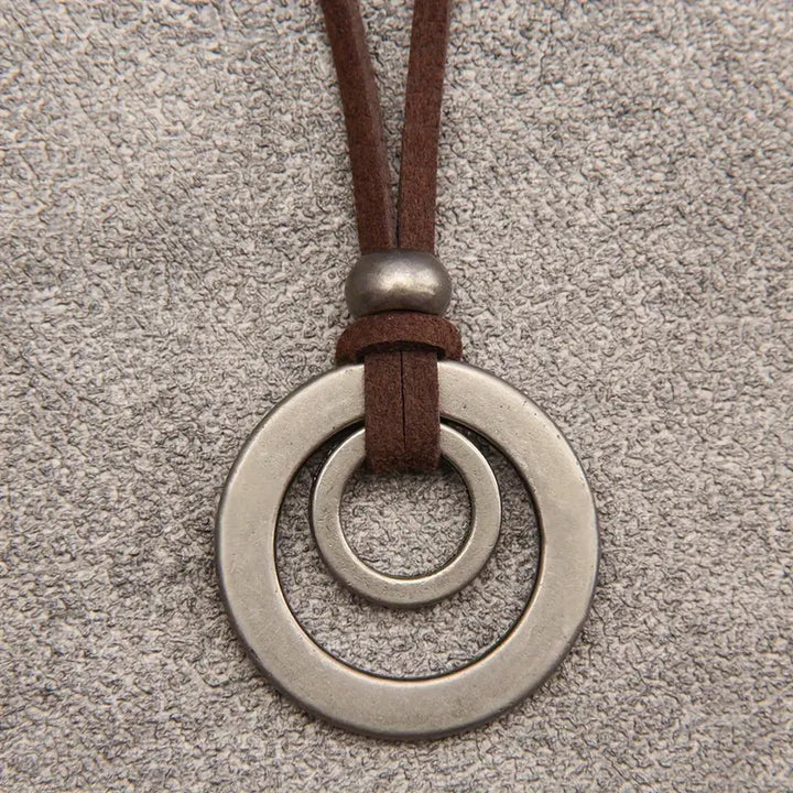 UnityRings - Colier Unisex Cu Pandantiv Dublu Cerc