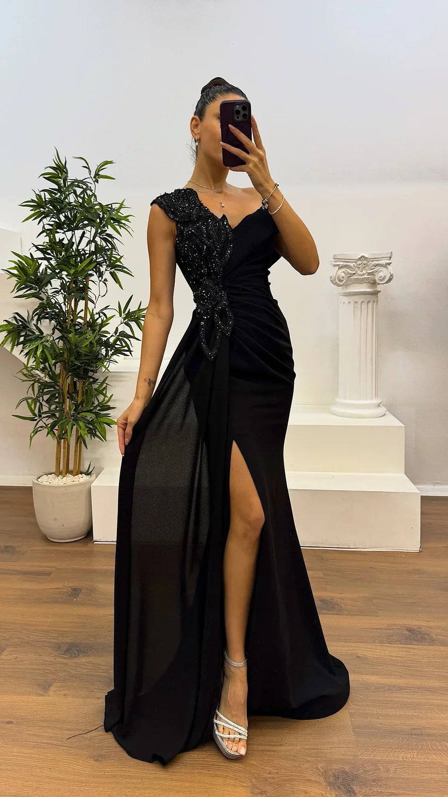 Kamarya - Rochie De Seară Plisată, Respirabilă