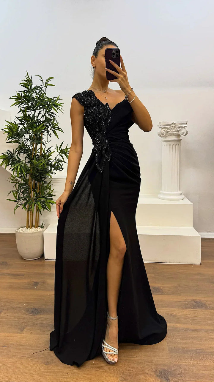 Kamarya - Rochie De Seară Plisată, Respirabilă