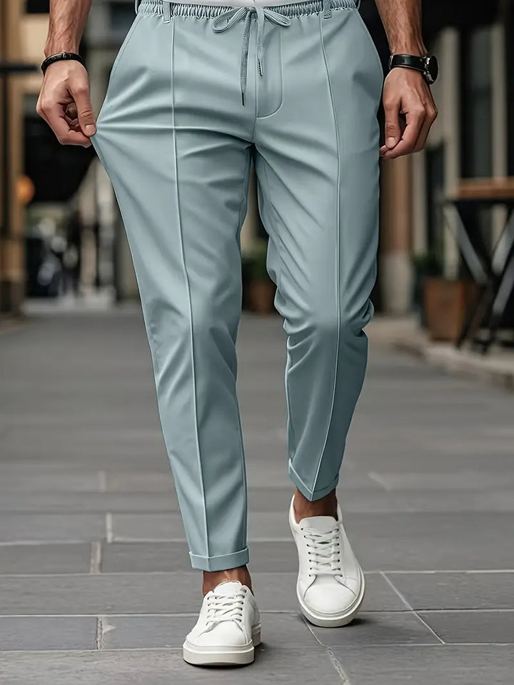 Crawford - Casual Subțire Potrivit Pantaloni Cu Talie Elastică