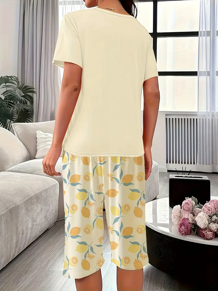 Kinsley - Set Confortabil De Imbrăcăminte De Casă Cu Imprimeu Floral