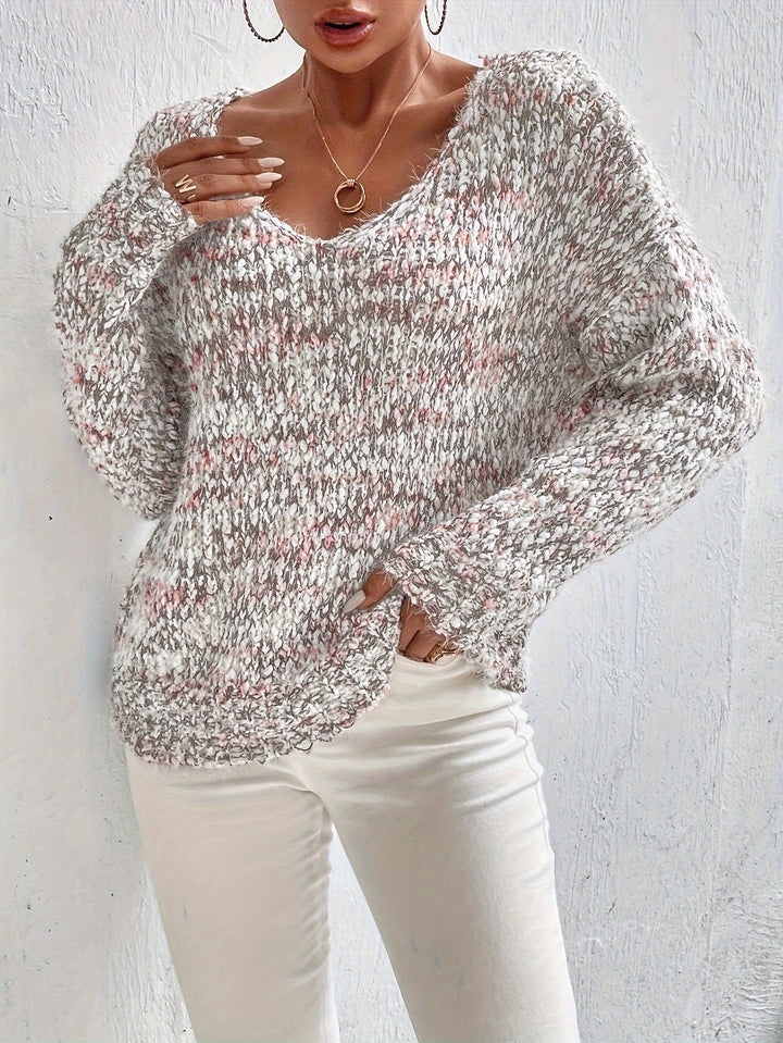 Chryselda - Pulover Casual Cu Mâneci Lungi Din Tricot