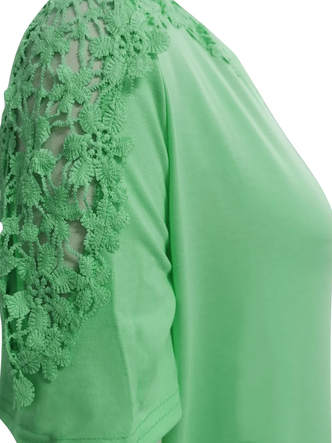 Ancuta - Elegant Vara Mânecă Scurtă Tricou Cu Dantelă