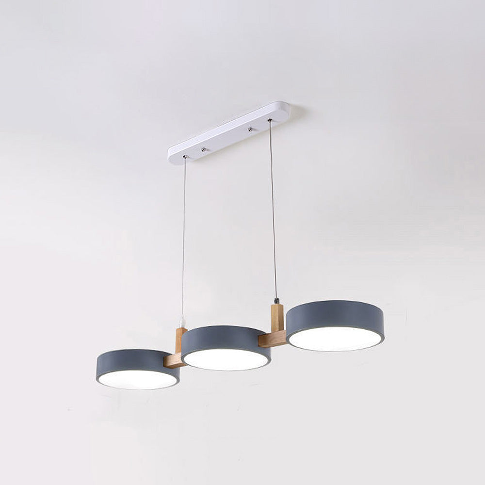 Lumévo - Lampă Suspendată Cilindrică Proiectare Scandinav Din Metal și Lemn