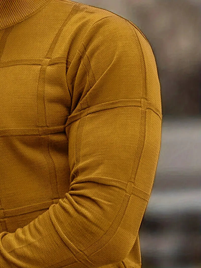 Nunzio - Pulover Confortabil Din Tricot Cu Guler înalt