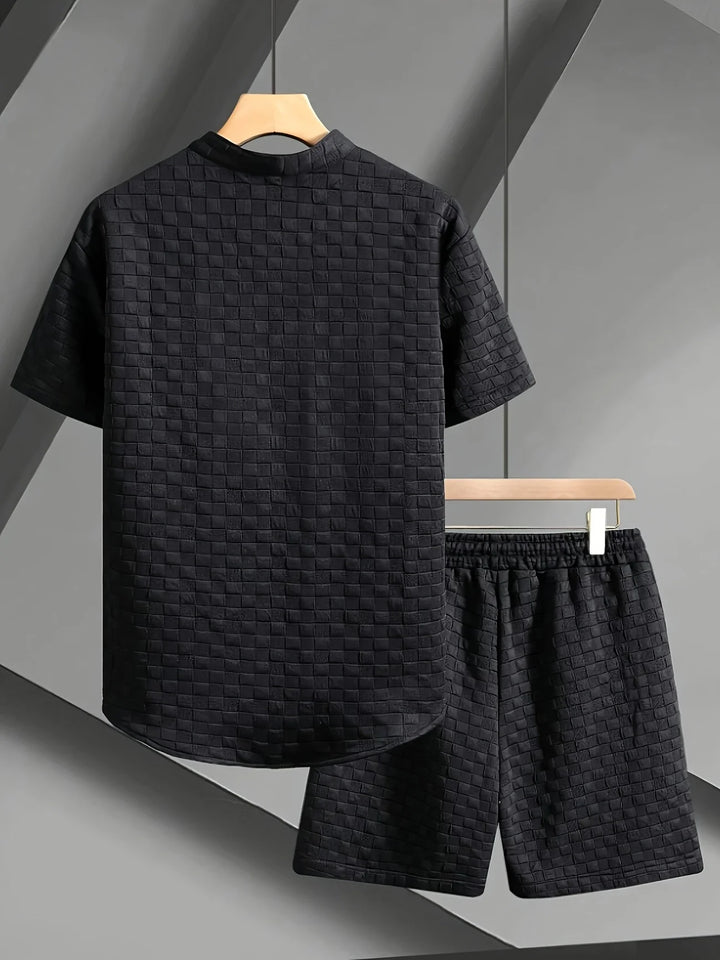 Zane - Set Casual De vară Cu Cămașă Cu Mâneci Scurte și Pantaloni Scurți