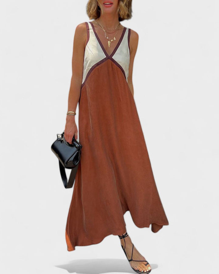 Vida - Rochie Lungă Elegantă Fără Mâneci