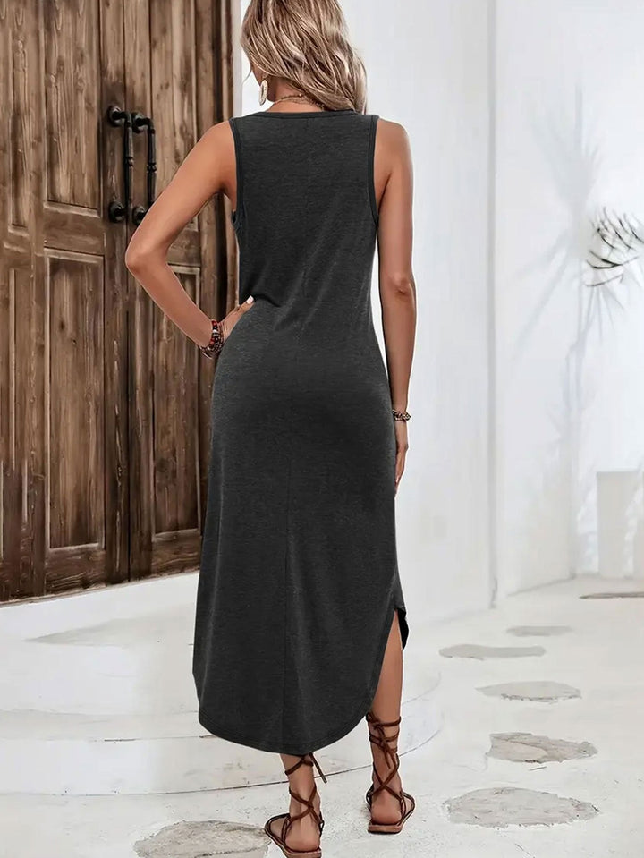 Brandy - Rochie Maxi Elegantă Fără Mâneci