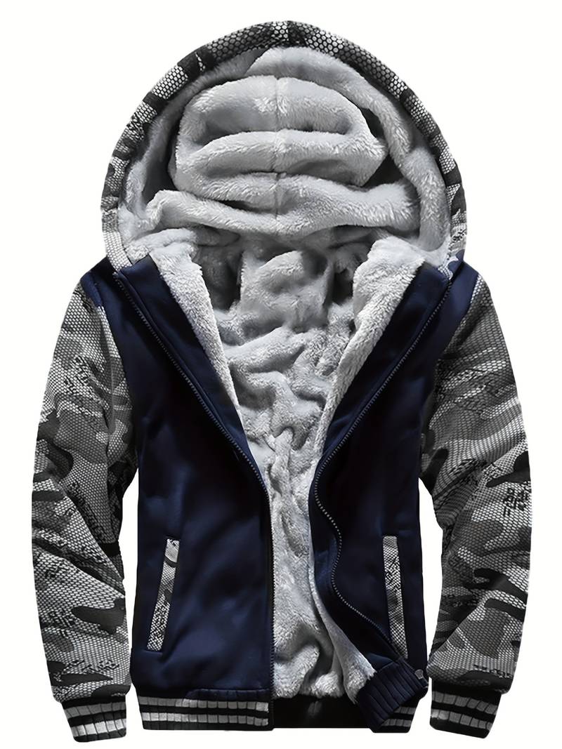 Oziel - Jacheta Călduroasă Din Fleece cu Glugă și Fermoar