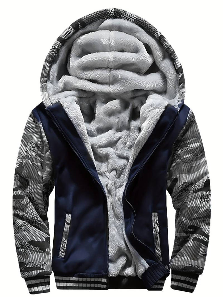 Oziel - Jacheta Călduroasă Din Fleece cu Glugă și Fermoar