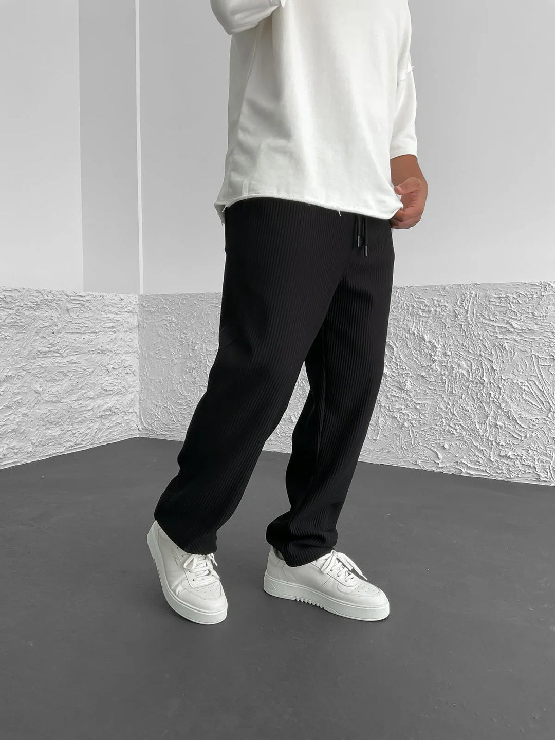 Wigand – Pantaloni Confortabili Din Spandex Cu Nervuri