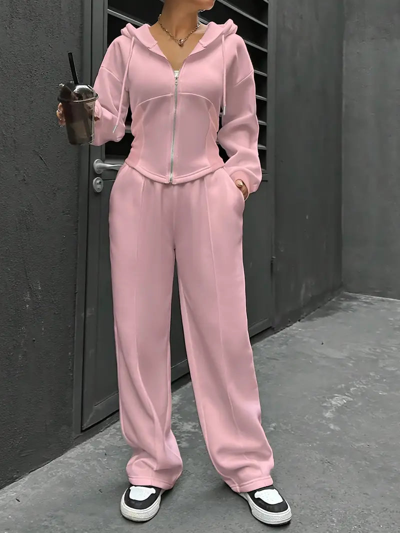 Nanci - Set Casual Cu Două Piese Cu Mâneci Lungi