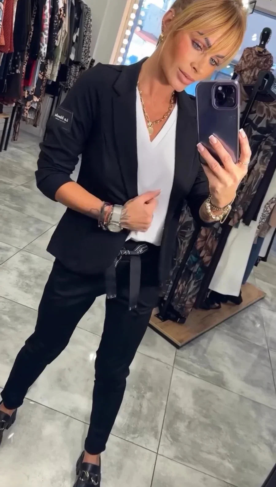 Kseniya - Setează Elegant Format Din Sacou și Pantaloni