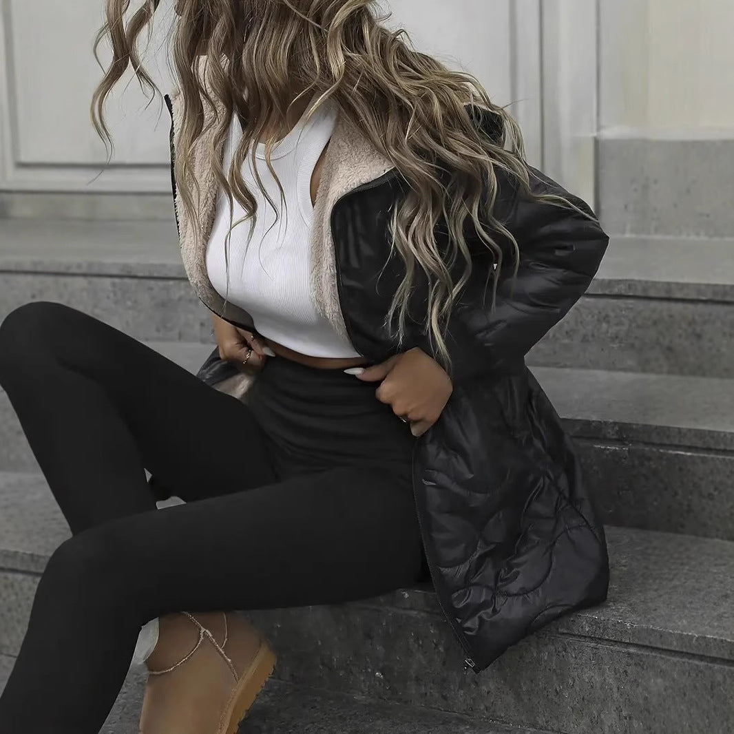 Nayela -  Jacheta Termică cu Fermoar și Glugă