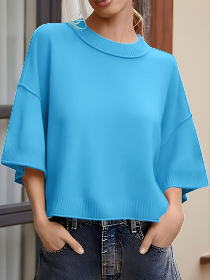 Shilena - Cartigan Casual Cu Mâneci Scurte