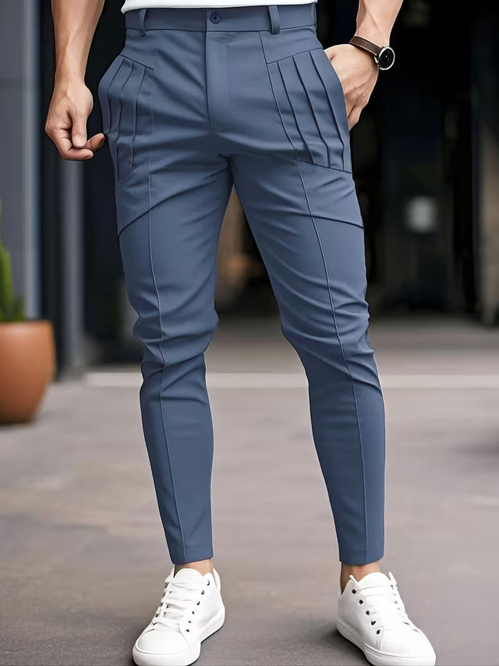 Altmann - Pantaloni cu Buzunare Plisate Croi Slim Fit