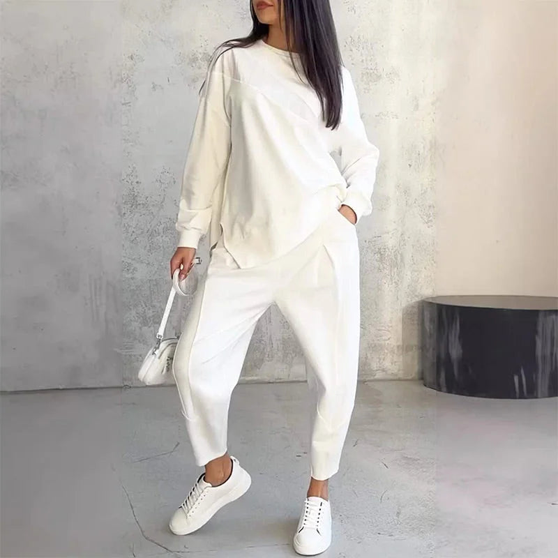 Tashia – Set Casual Compus Din Hanorac cu Mâneci Lungi și Pantaloni de Jogging