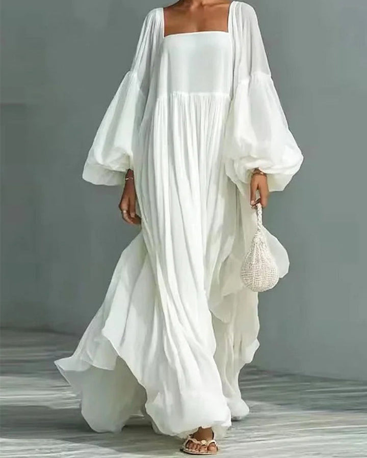Nunila - Rochie Maxi „Fairy” Cu Decolteu Pătrat