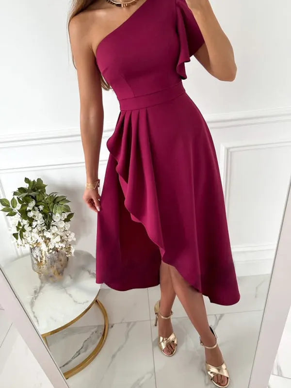 Mirina - Rochie Elegantă Cu Un Singur Umăr