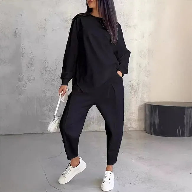 Tashia – Set Casual Compus Din Hanorac cu Mâneci Lungi și Pantaloni de Jogging