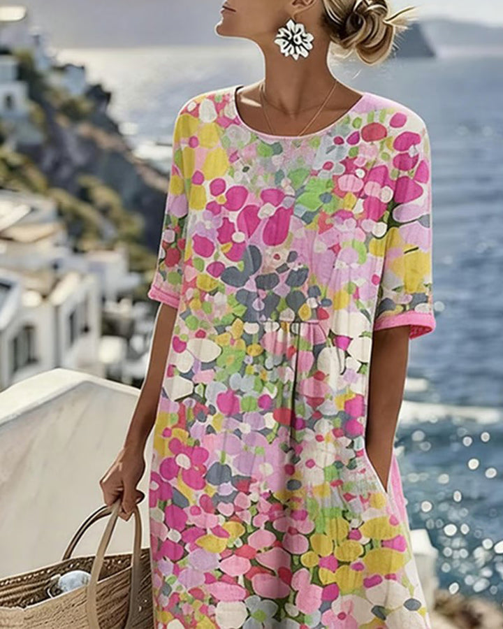 Sivena - Rochie Elegantă, Lejeră, Cu Imprimeu