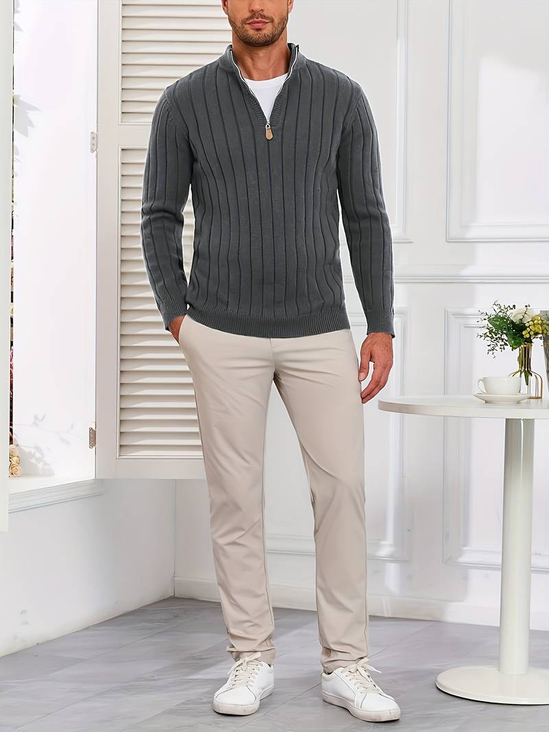 Yedidya - Pulover Casual cu Mâneci Lungi Din Tricot