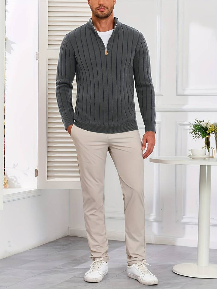 Yedidya - Pulover Casual cu Mâneci Lungi Din Tricot