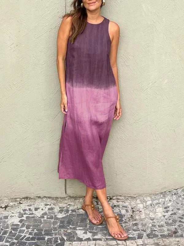 Melisa - Rochie din Bumbac și in cu Guler Rotund